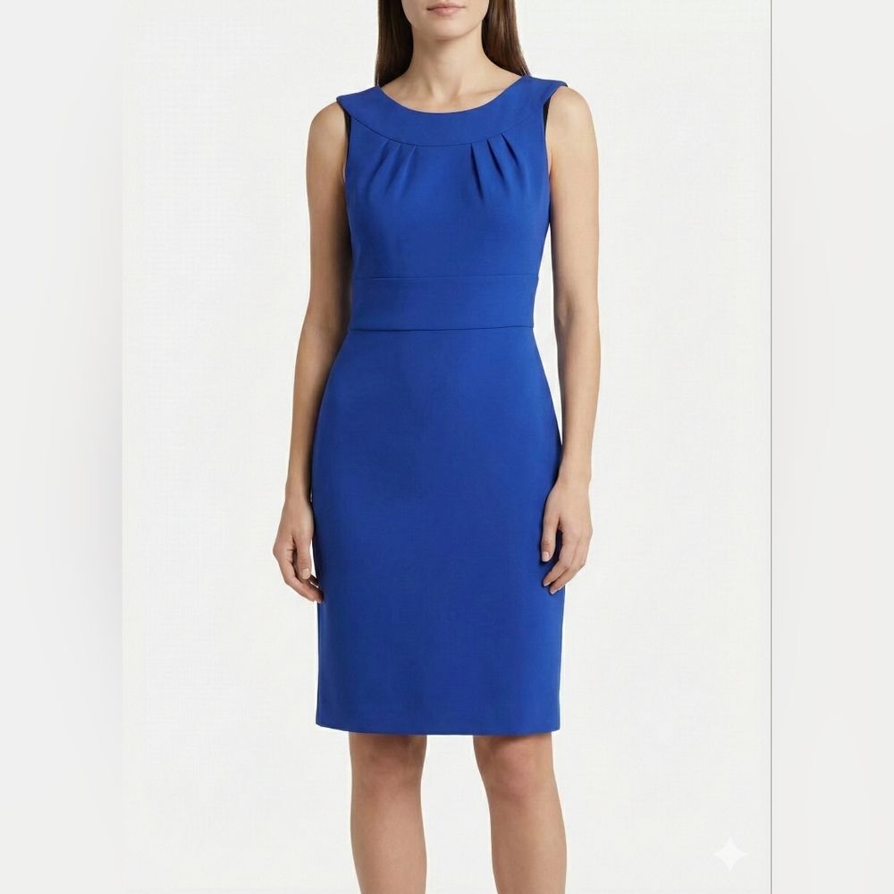 Banana Republic Cobalt Blue Sleeveless Sheath Dress Size 12 Career